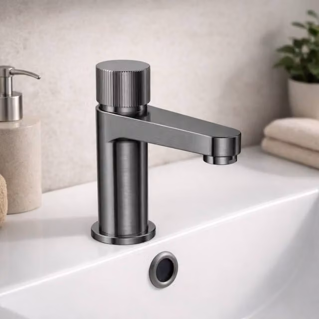 Bathroom Kingdom Koko Single Lever Mono Basin Mixer Tap in Gunmetal Grey