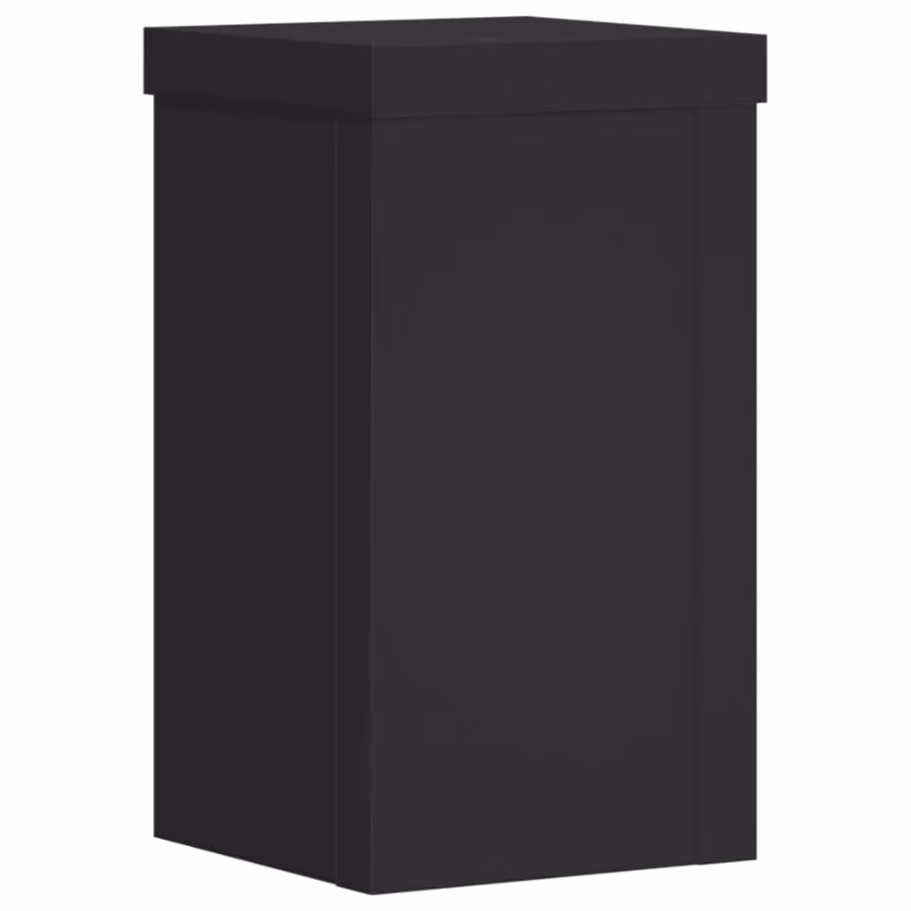 Berkfield Home Set of 2 Black Square Wood Plant Stands, W/D/H: 10 x 10 x 18 cm – 4