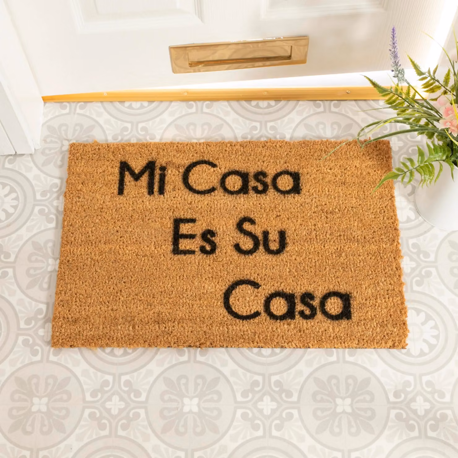 Artsy Mats Mi Casa Su Casa Coir Doormat in Black and Brown, W: 60 cm, D: 40 cm – 2