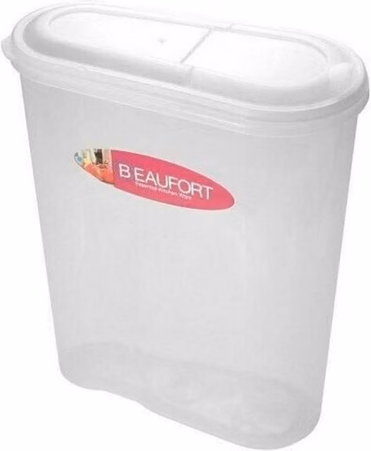 Beaufort Transparent Cereal and Dry Food Container with Snap Lid, 3 l