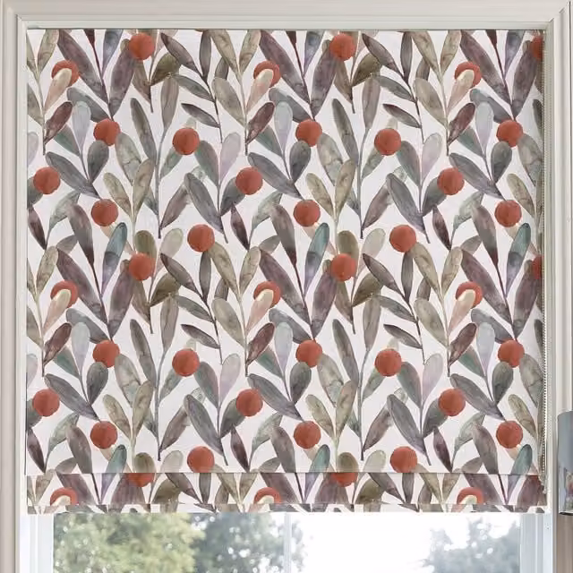 Voyage Maison Enso Made to Measure Blackout Roman Blind in Mulberry Multicolour Floral Textile