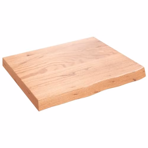 vidaXL Rustic Oak Wall Shelf, Brown, W: 60 cm, D: 50 cm, H: 2-6 cm – 1