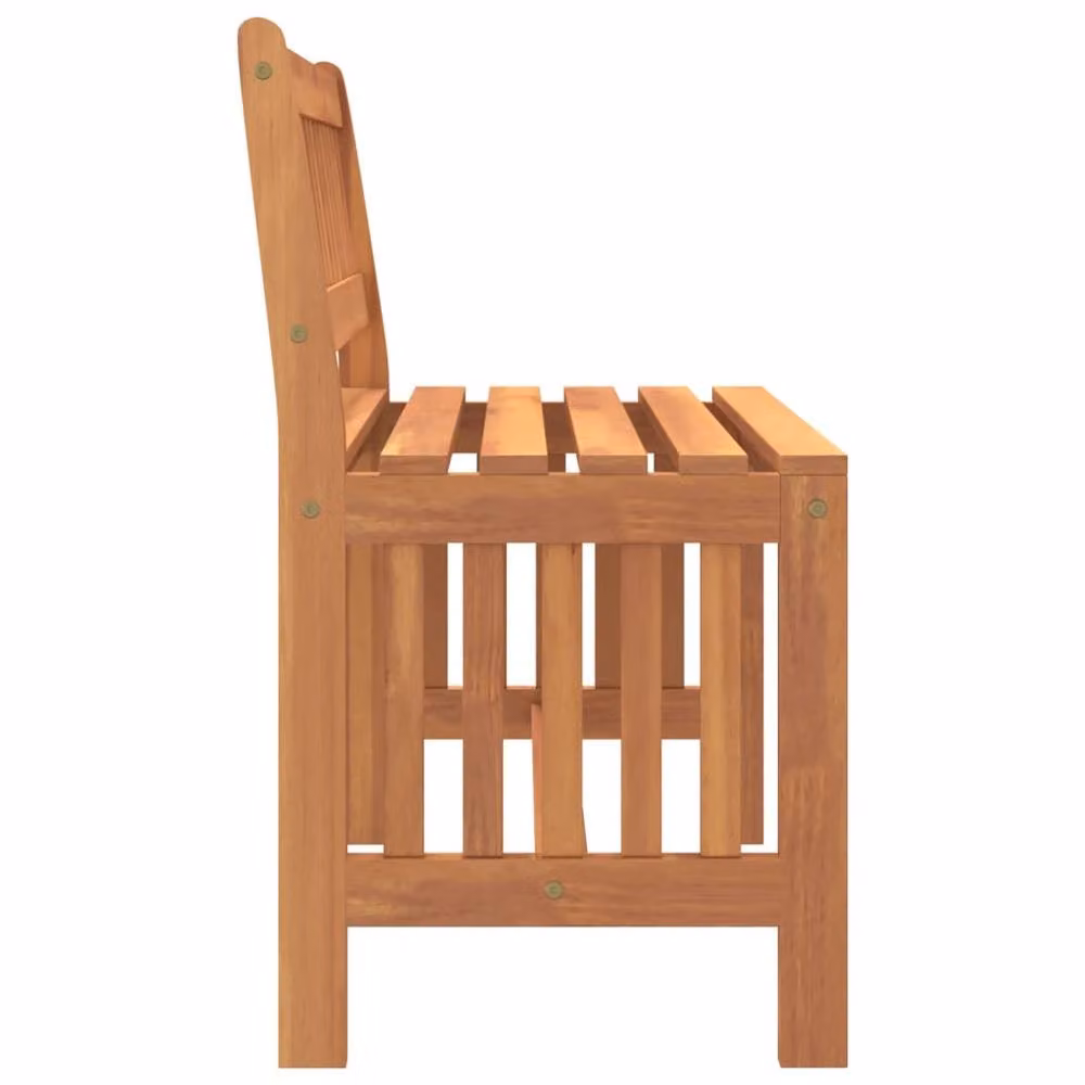 Berkfield Home Garden Bench in Brown Solid Eucalyptus Wood, 80 cm – 3