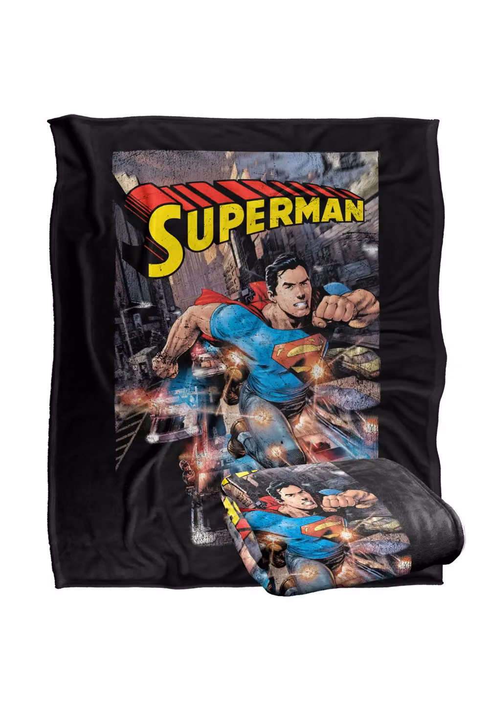 DC Comics Superman Silky Touch Super Soft Fleece Throw Blanket, White, W/D/H: 152 x 127 cm – 8