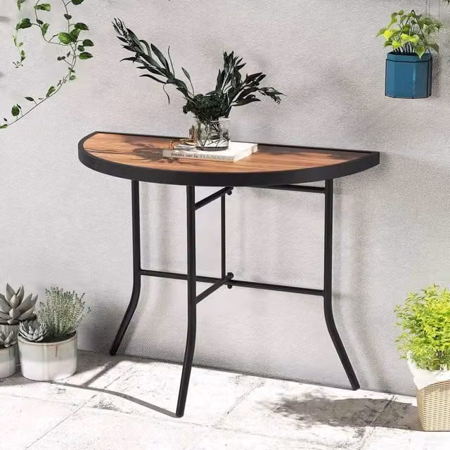 EONLION Brown Folding Event Banquet Table, Width: 100 cm