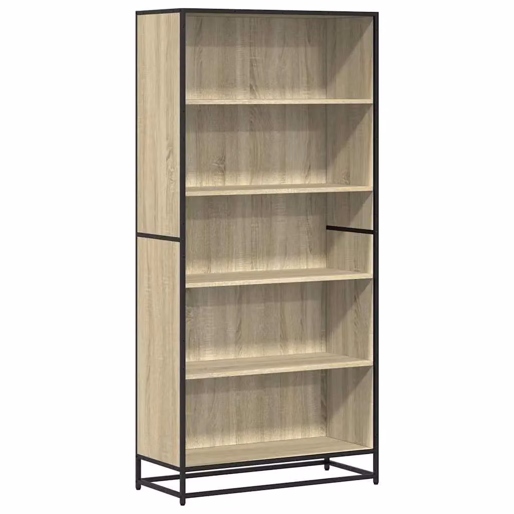 Berkfield Home Sonoma Oak Bookcase in Brown, W/D/H: 80.5 x 35 x 170.5 cm – 2