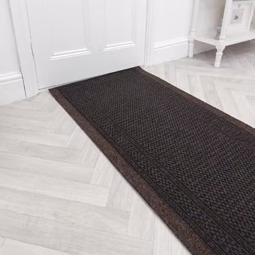 runrug Ethnic Aztec Hallway and Kitchen Runner Rug, Brown, W: 80 cm, L: 210 cm – 1