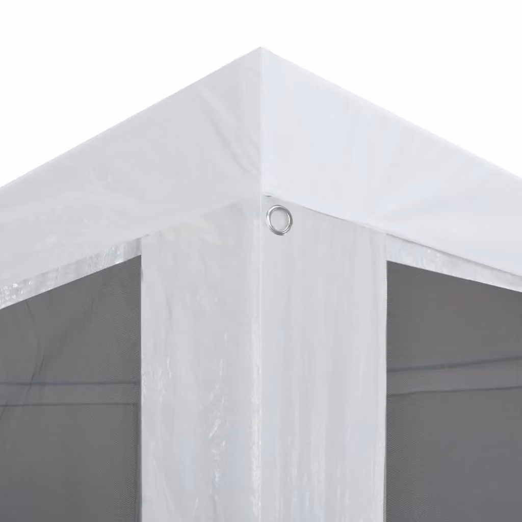 Berkfield Home Party Tent with 4 Mesh Sidewalls, White, W/D/H: 3 x 3 x 2.1 m – 3