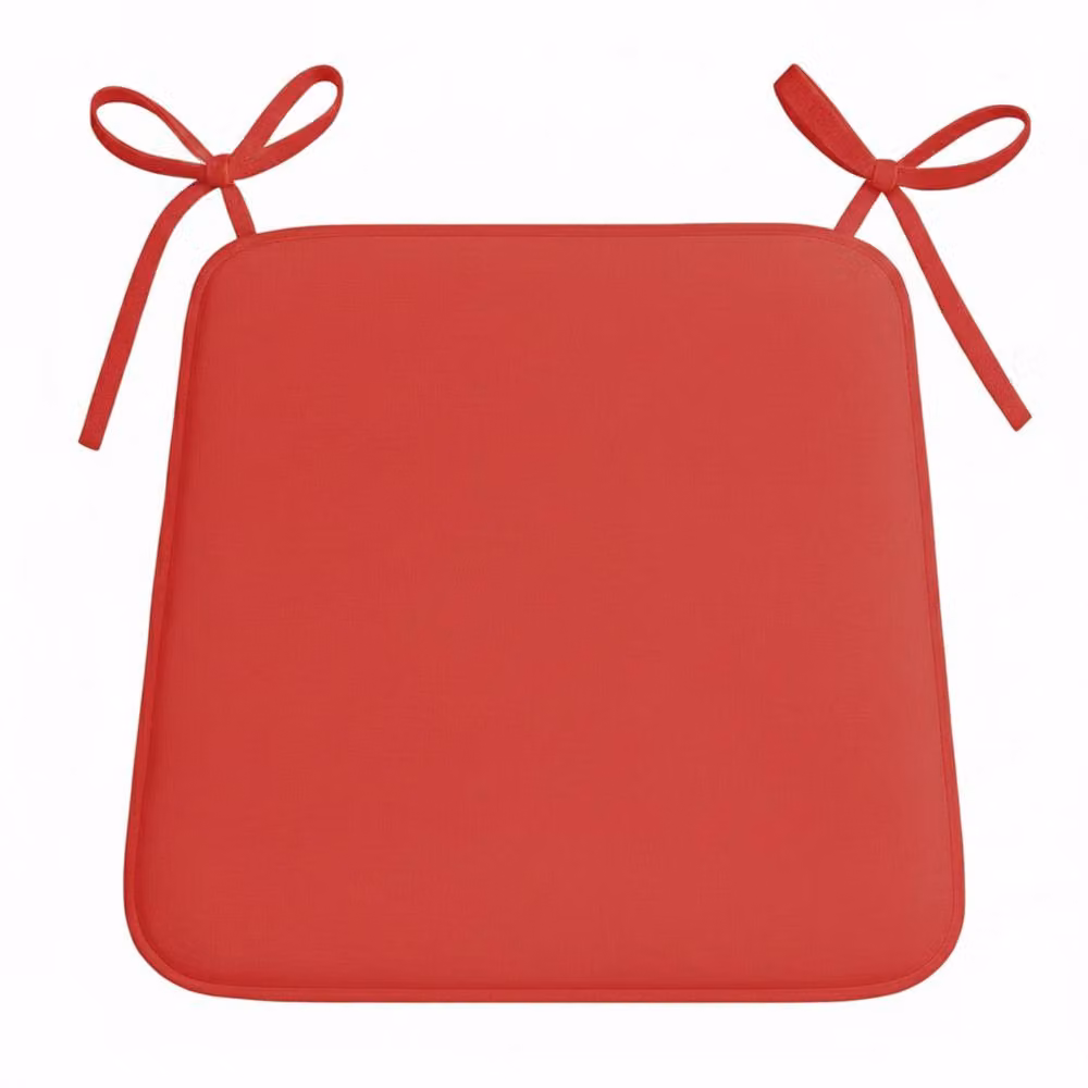 Snug City Red Foam Seat Pad with Ties for Dining and Kitchen Chairs – 2