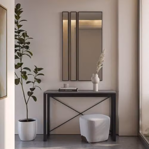 Calicosy Archie Console Table in Grey, W: 110 cm, H: 76 cm, D: 35 cm – 2