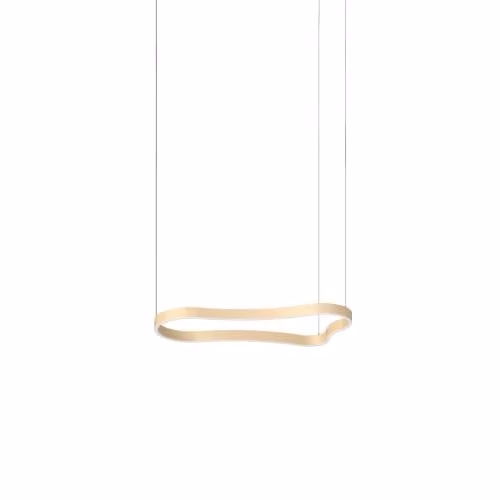 Netlighting Waves Integrated LED Suspended Pendant Ceiling Light Gold 3000K 94cm