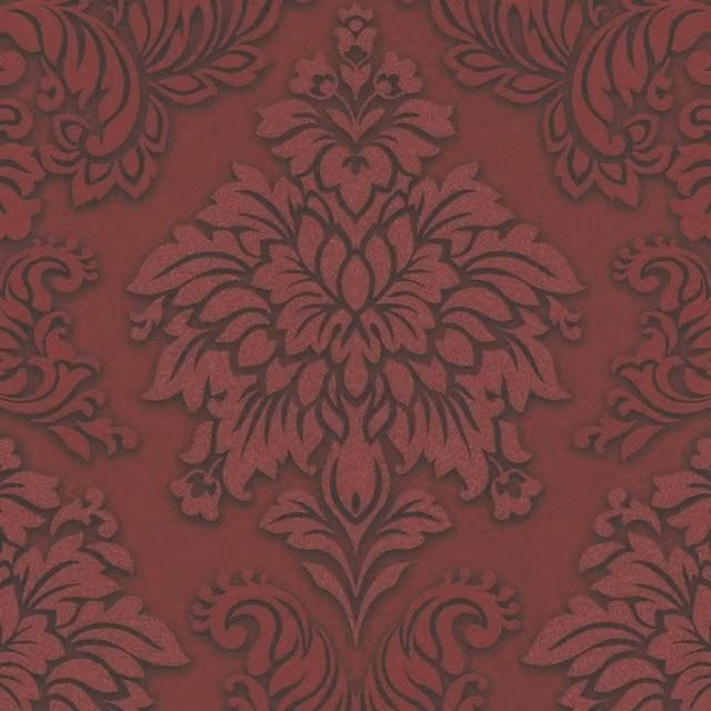 A.S. Création Lizzy London Baroque Floral Textured Wallpaper in Red, Grey and Anthracite