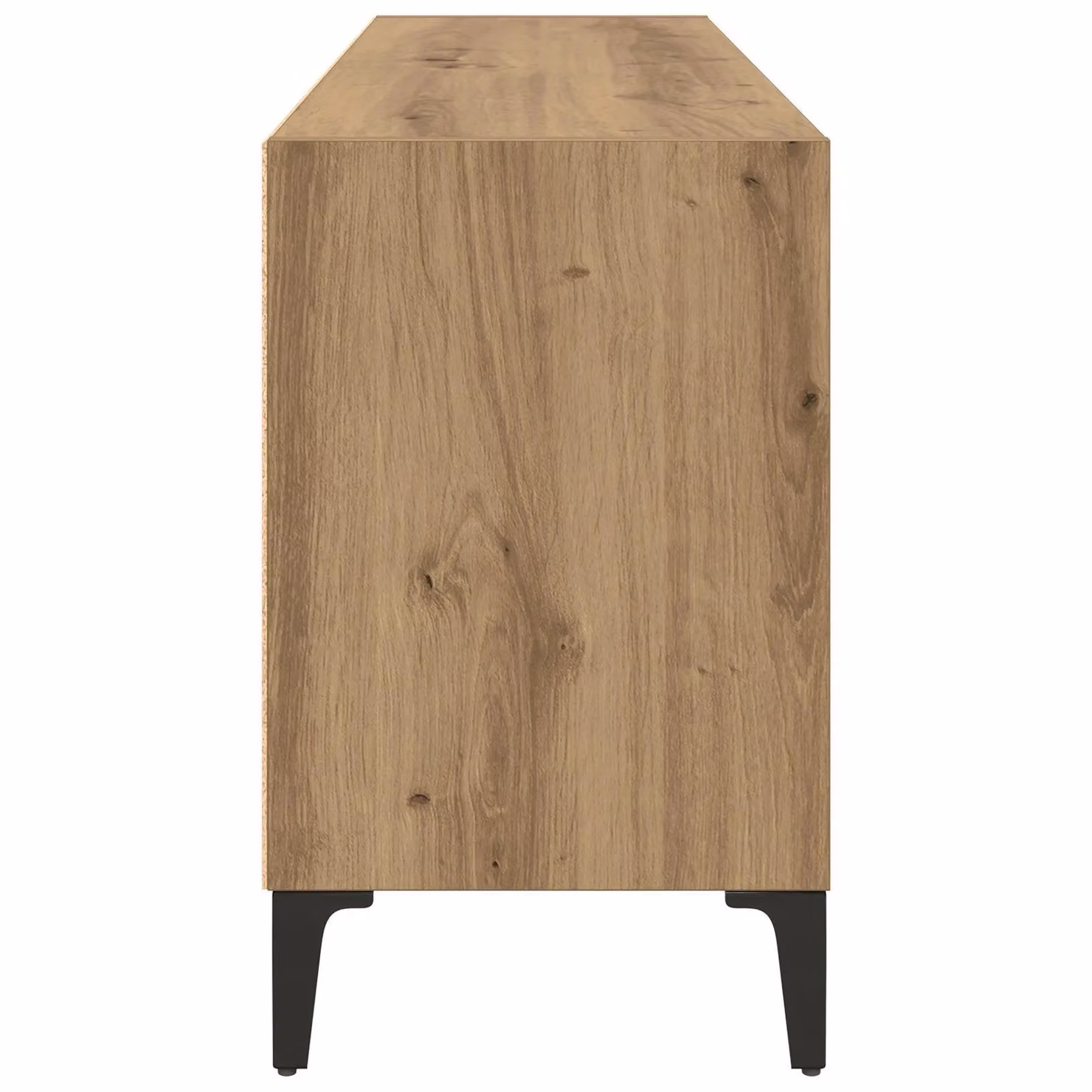 Berkfield Home Artisan Oak TV Stand in Brown with Metal Accents – 5