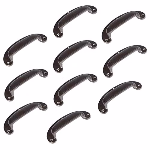 Hammer & Tongs Wide Lipped Iron Cabinet Drawer Pull in Raw Grey, Pack of 10 – 1