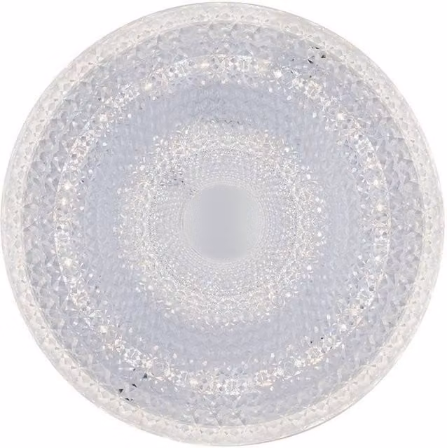 Netlighting UNIKA LED Patterned Glass Flush Ceiling Light, White, Diameter: 39 cm – 1
