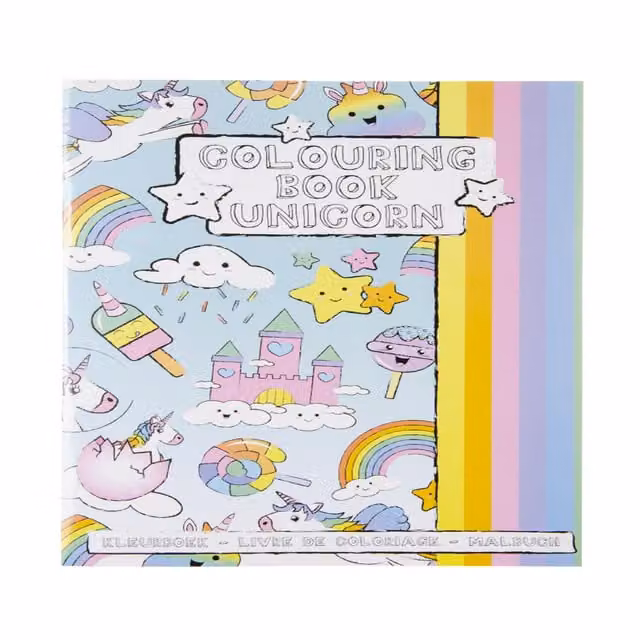 LG-Imports Pack of 12 A4 Unicorn Colouring Books with Sticker Sheets for Children, Multicolour