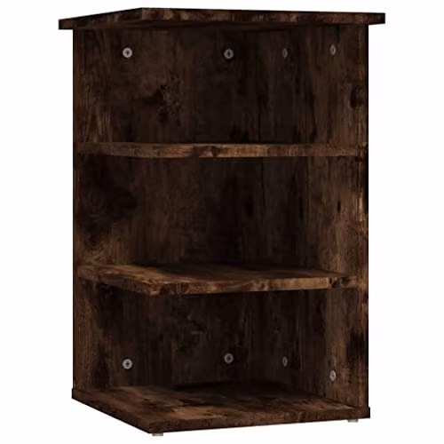 vidaXL Smoked Oak Side Cabinet in Brown, W/D/H: 35 x 35 x 55 cm – 3
