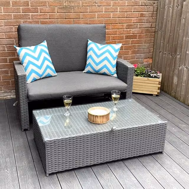 Madefor.living Oasis 2 in 1 Seater Sofa Daybed Set in Grey