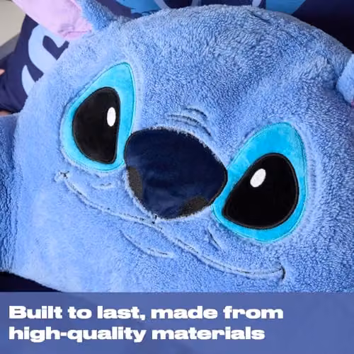 OHS Stitch Licensed Kids Cuddle Cushion in Blue, W/D/H: 45 x 40 x 30 cm – 6