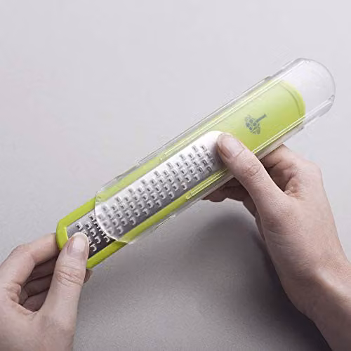 Zeal Fine Cheese Grater in Green with Stainless Steel Blade and Non-Slip Base – 4