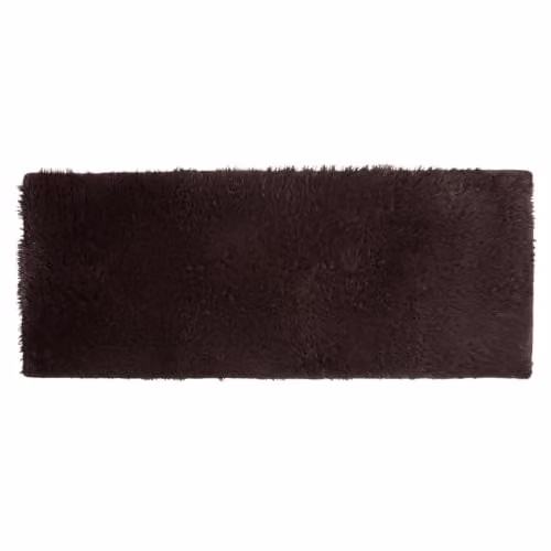 OHS Soft Fluffy Runner Rug in Brown, W/D/H: 60 x 150 cm – 1
