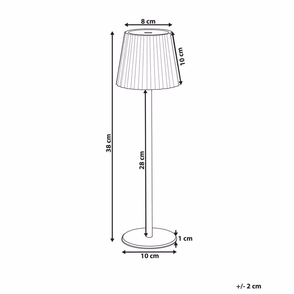 Wyld and Coco Pastel Pink Table Lamp with Touch Switch, Aluminium and Metal Construction for Indoor and Outdoor Use, H 38 cm x W 10 cm x D 10 cm – 2