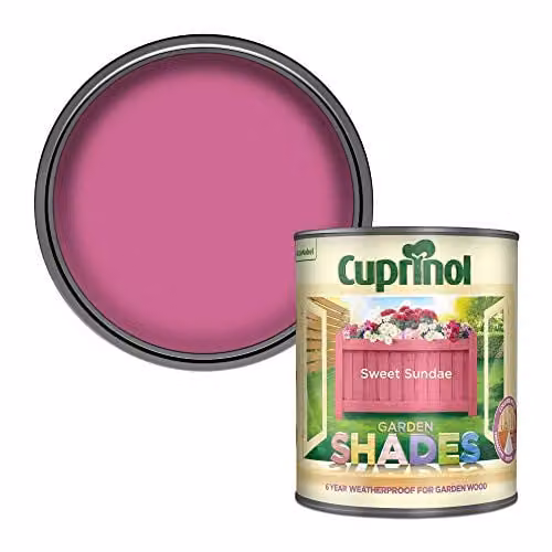 Cuprinol Garden Shades Sweet Sundae Matt Water Based Wood Paint, 1 l – 1