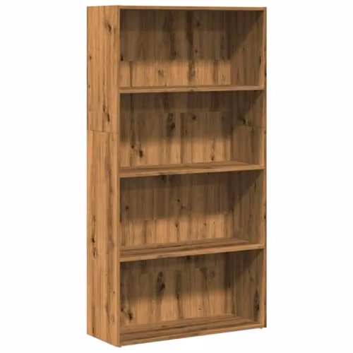 vidaXL Artisan Oak Bookcase in Brown, W: 80 cm, D: 30 cm, H: 152 cm