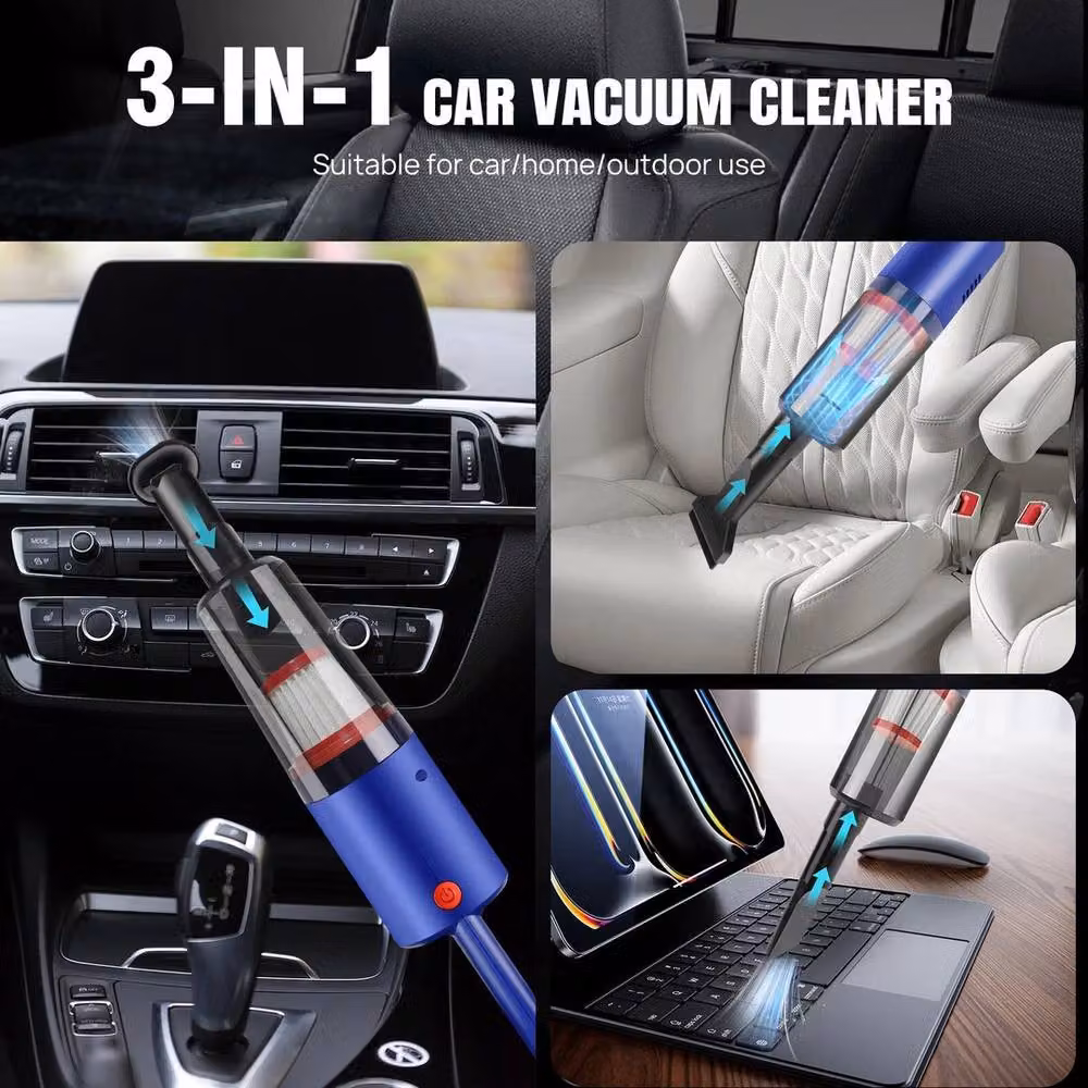 Kelvenix Powerful Handheld Car Vacuum Cleaner, Blue, Rechargeable – 3