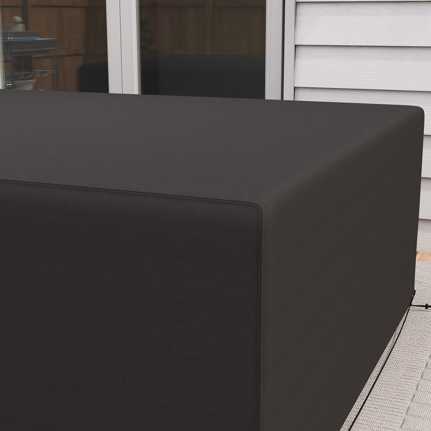Outsunny 600D Oxford Polyester Table Set Cover in Black, Waterproof and Anti-UV, W/D/H: 245 x 165 x 66 cm – 7