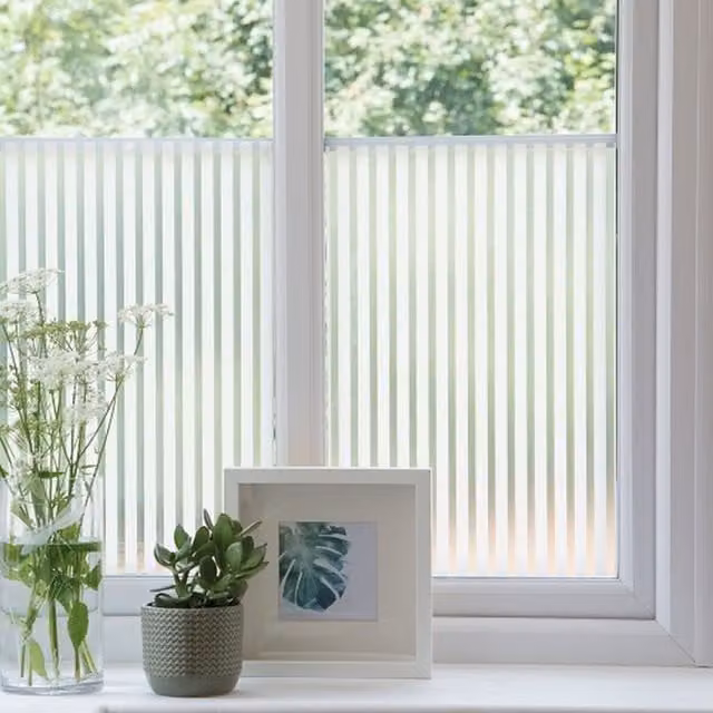 dc fix Linia Static Cling Privacy Vinyl Window Wrap, White, W: 67.5 cm x L: 1.5 m