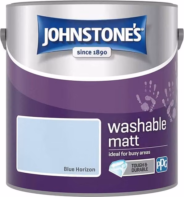 Johnstones Washable Matt Water Based Paint in Blue Horizon
