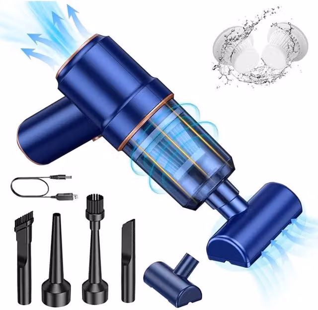 FLAVORA 42000PM Electric Cordless Air Duster and Blower Cleaner in Blue, W/D/H: 15 x 15 x 15 cm