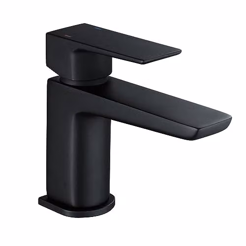 Nes Home Astra Single Lever Basin Tap with Waste in Matte Black – 1