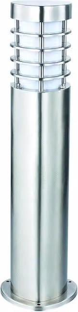 Netlighting Bliss Outdoor Floor Post IP44 Garden Light in Brushed Stainless Steel and Grey Frosted Glass