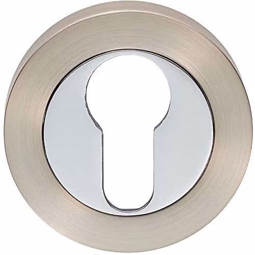 Loops 50mm Euro Profile Escutcheon with Concealed Fix in Chrome, Depth: 10mm