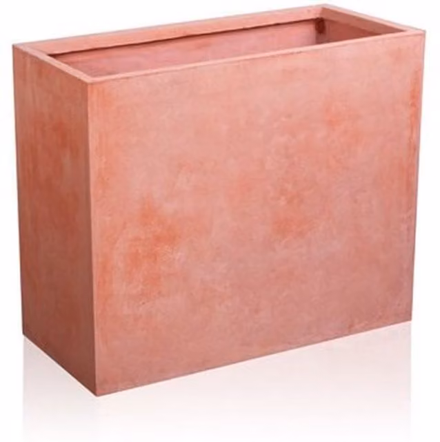 Primrose Terracotta Fibrecotta Tall Trough Planter, Pink