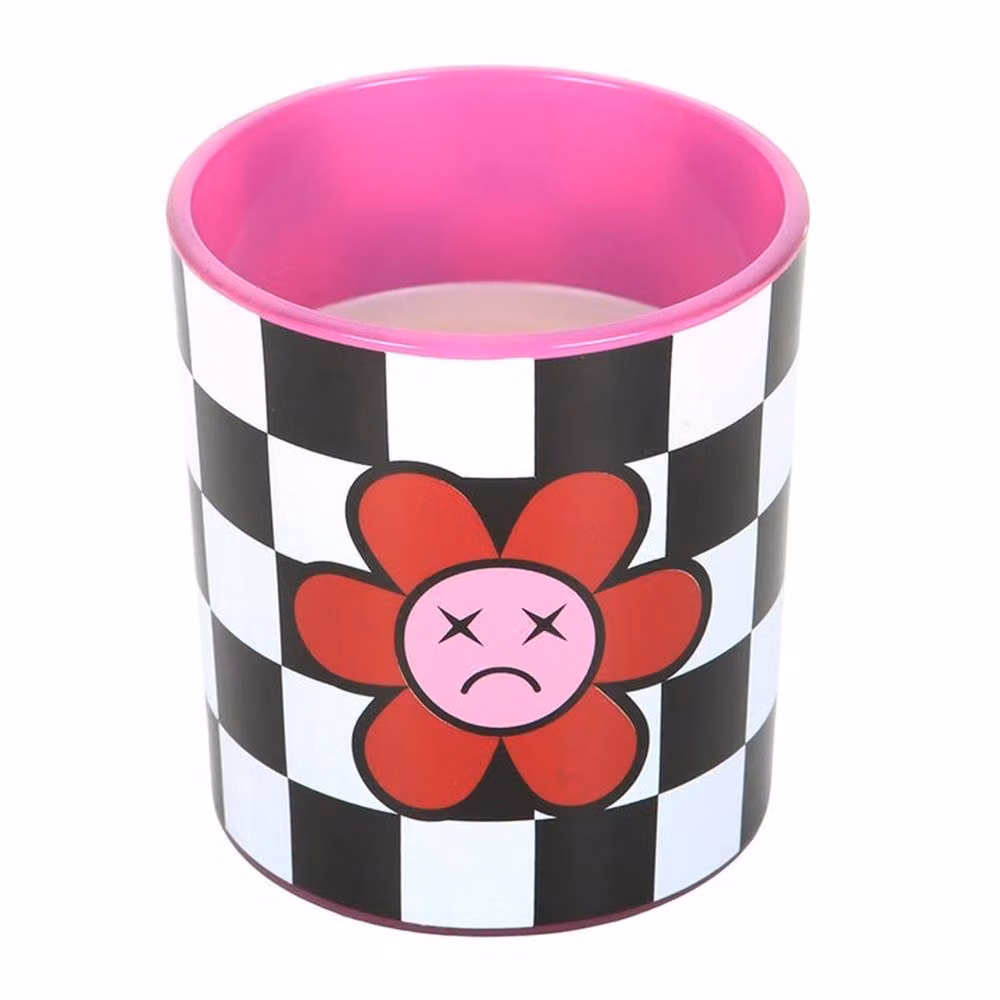 Uniqueful Sad Flower Coconut Rose Pillar Candle in Multicolour – 4