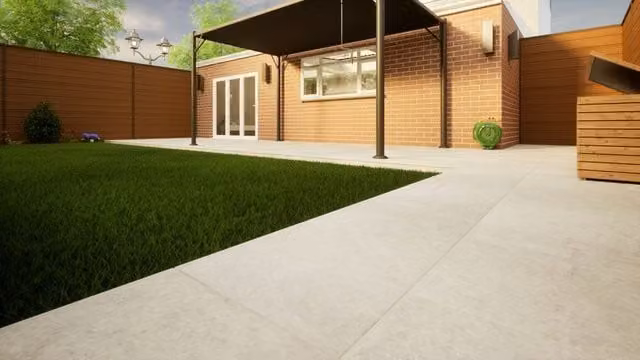 PBSL Group Florence Grey Porcelain Paving, Pack of 2, W/D/H: 60 x 60 x 2 cm