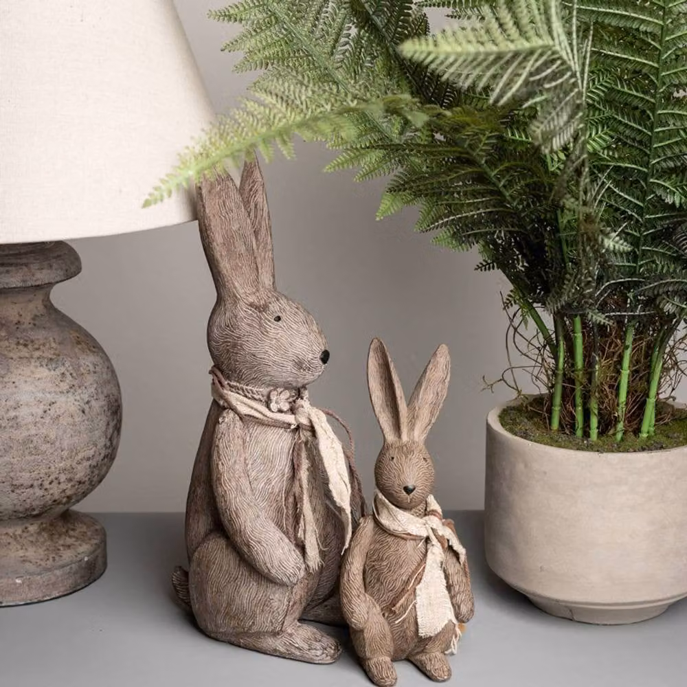 Lemon Pavilion Winter Bunny Rabbit Small Brown Tabletop Ornament – 5