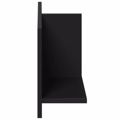 vidaXL Wall Mounted Cabinet in Black Matt Engineered Wood, W: 70 cm, D: 30 cm, H: 30 cm – 4