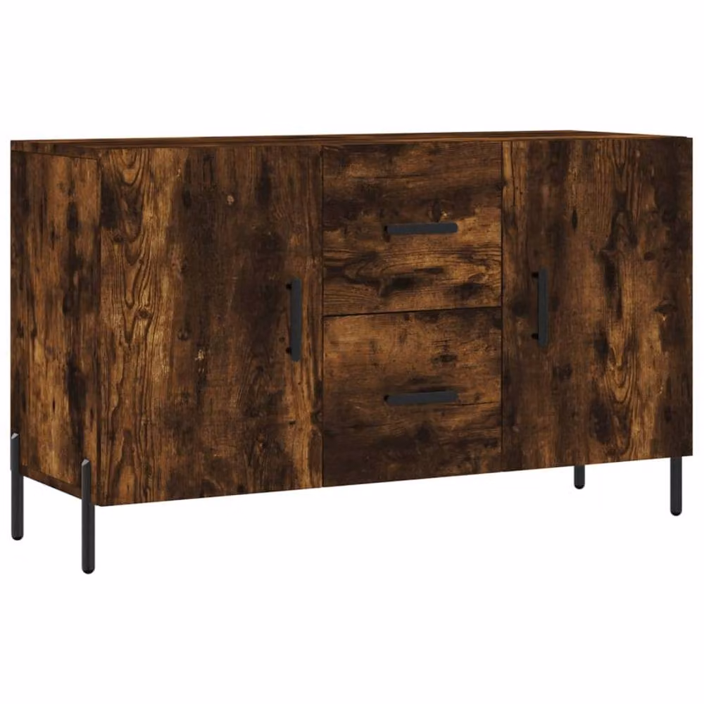 Berkfield Home Modern Smoked Oak Sideboard in Brown, W/D/H: 100 x 36 x 60 cm – 2