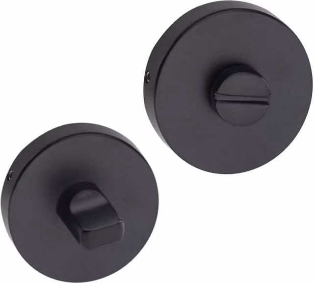 Golden Grace Matt Black Bathroom Door Handles