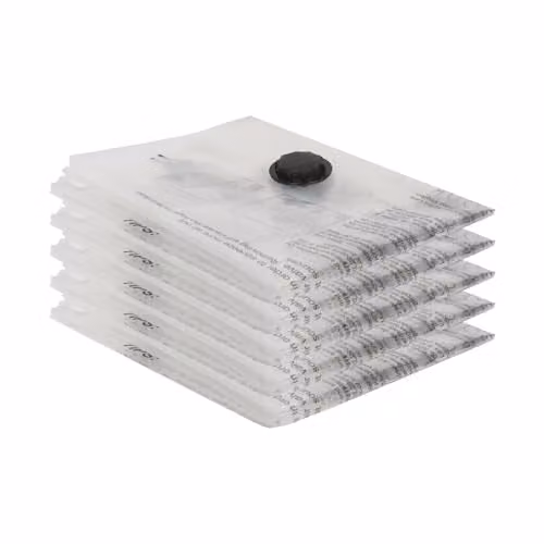 Harbour Housewares Vacuum Storage Bags, Pack of 5, White and Transparent, W: 50 cm x D: 70 cm