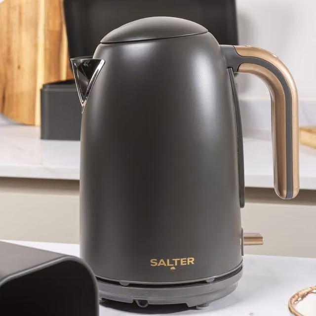Salter Pebble Kettle in Anthracite with Limescale Filter, 1.7 l