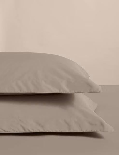 M&S 2 Pack Egyptian Cotton Oxford Pillowcases in Mink