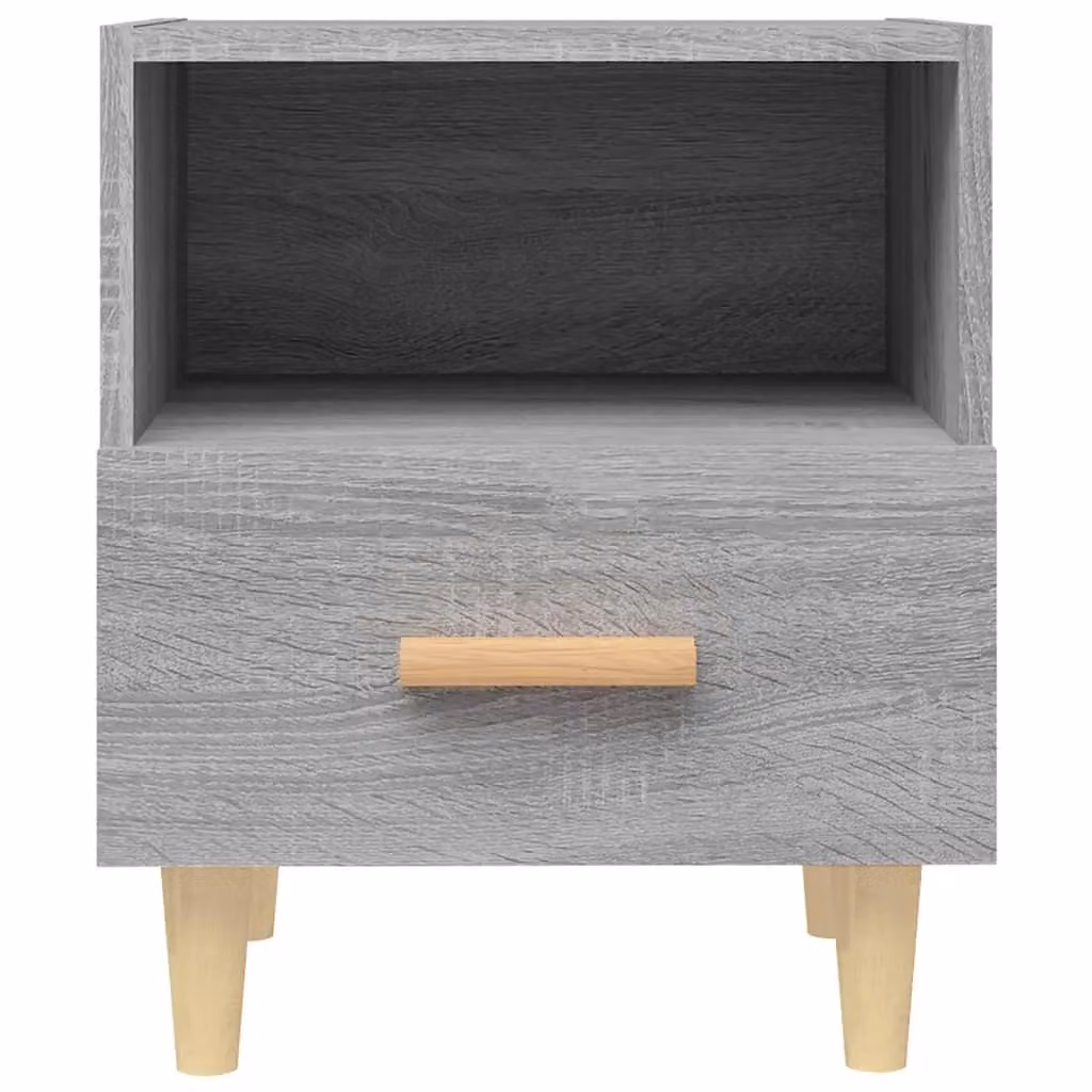 Berkfield Home Set of 2 Bedside Cabinets in Grey Sonoma, W: 40 cm, D: 35 cm, H: 47 cm – 3