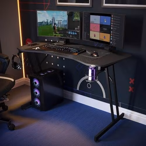 X Rocker Panther Evo Gaming Desk, Black, W/D/H: 120 x 60 x 74 cm – 1