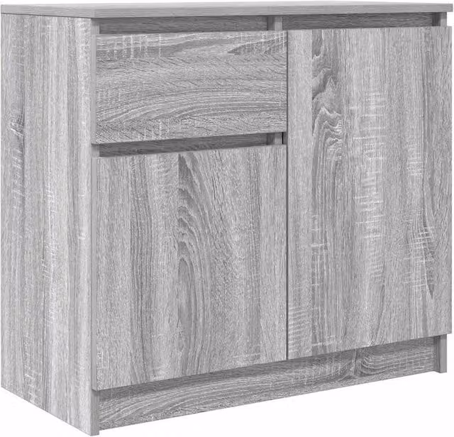 Berkfield Home Modern Sideboard with Drawer in Grey Sonoma, W/D/H: 71 x 35 x 65 cm – 1