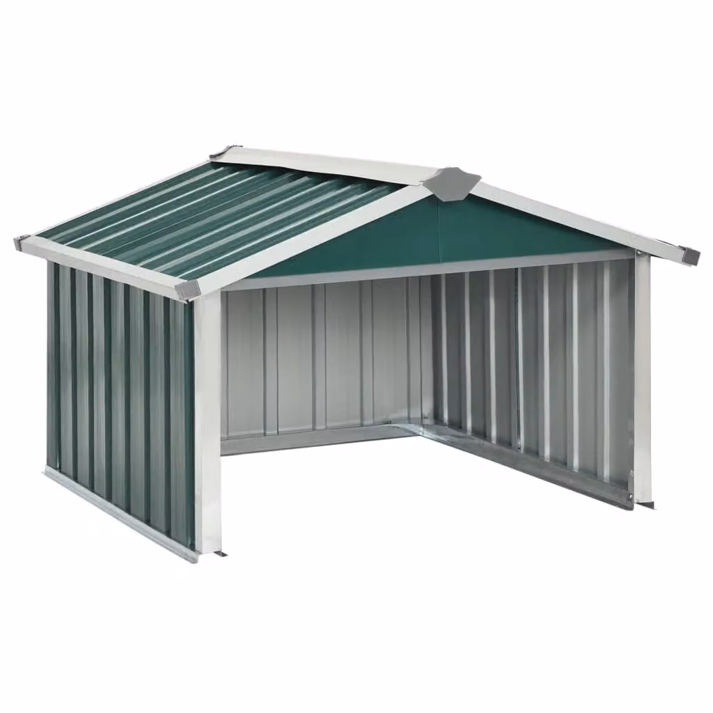 Berkfield Home Galvanised Steel Robot Lawnmower Shed in Green, W/D/H: 92 x 97 x 63 cm – 2